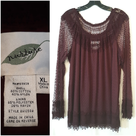 Nurture by Lamaze Tops - Nurture Lace Embroidered Top